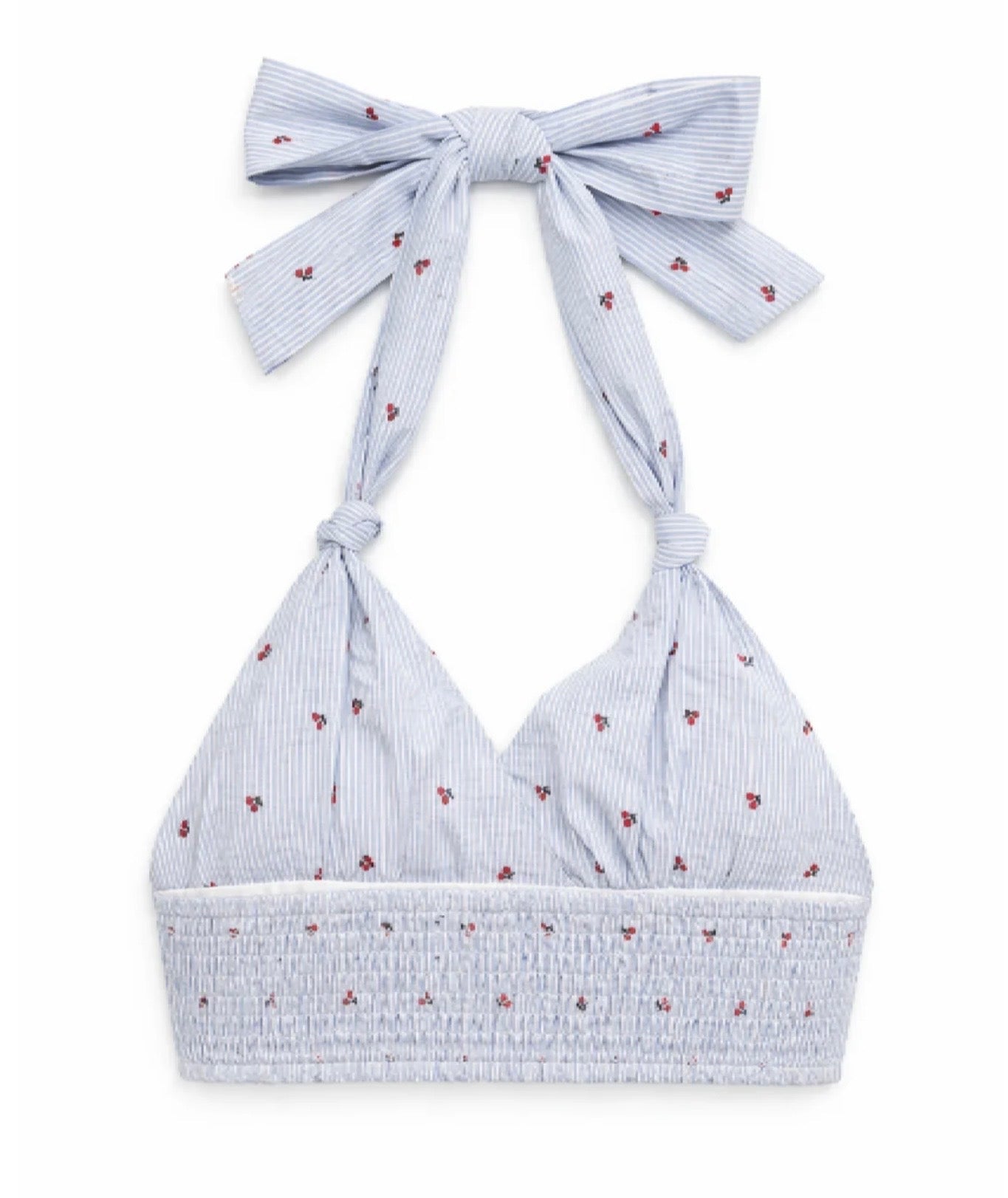 Katie J NYC  Girls/Tween Yvonne Halter Top - Cherry Seersucker