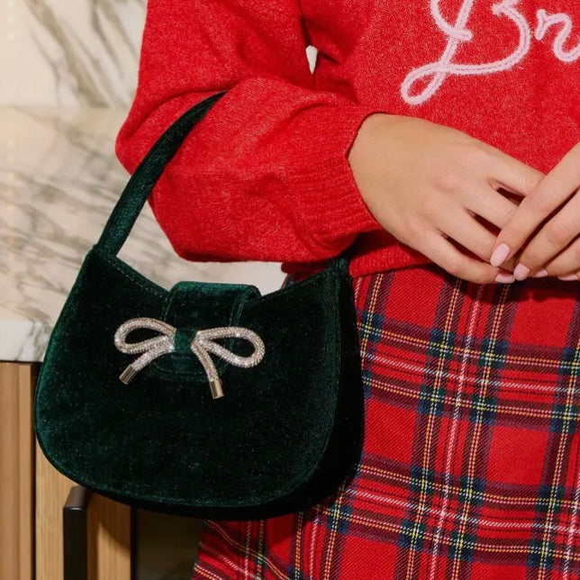Bowden Mini Velvet Bow Bag