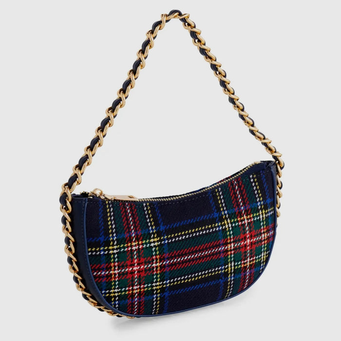 Mini Scottie Plaid Chain Bag