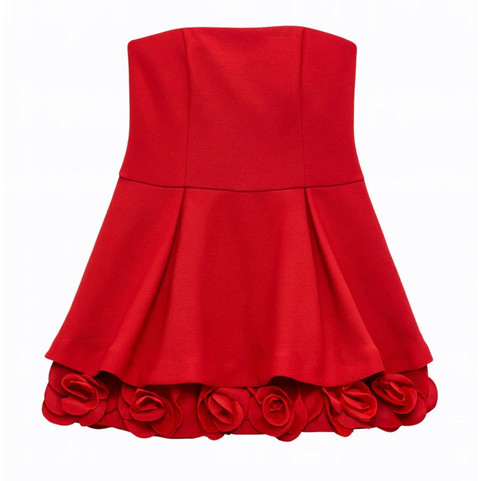 Katie J NYC TWEEN ROSIE COUTURE DRESS - IVORY/ PINK/ RED/ BLACK