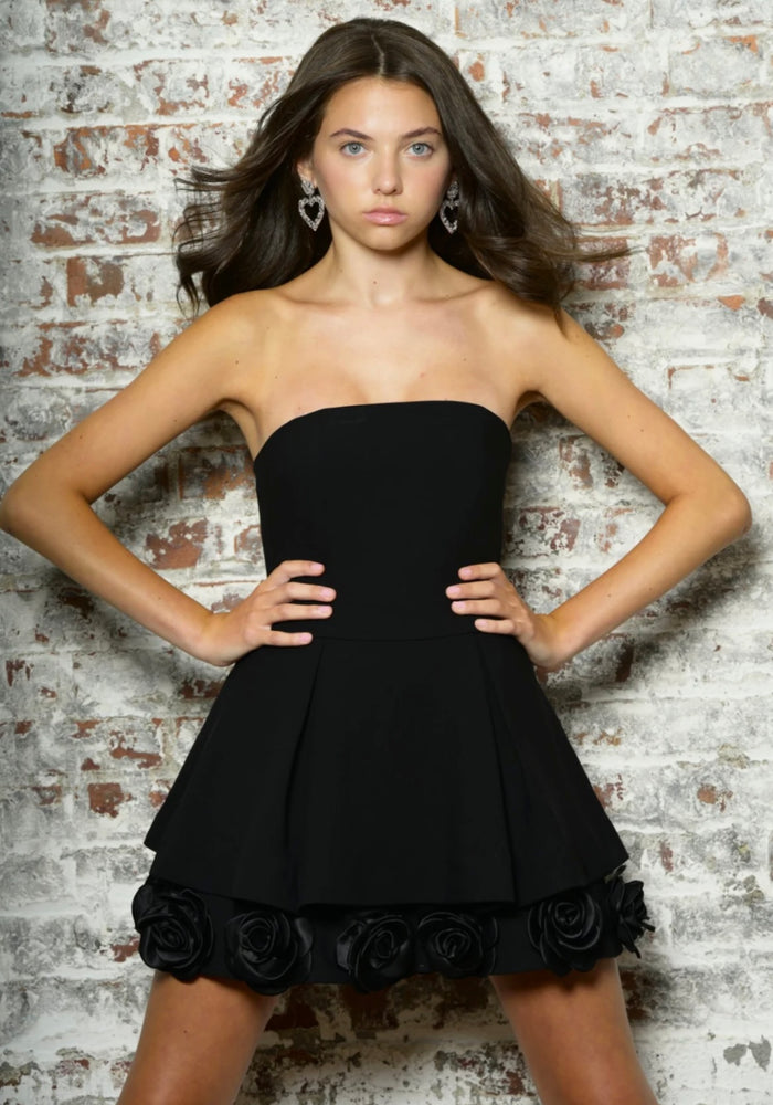 Katie J NYC TWEEN ROSIE COUTURE DRESS - IVORY/ PINK/ RED/ BLACK