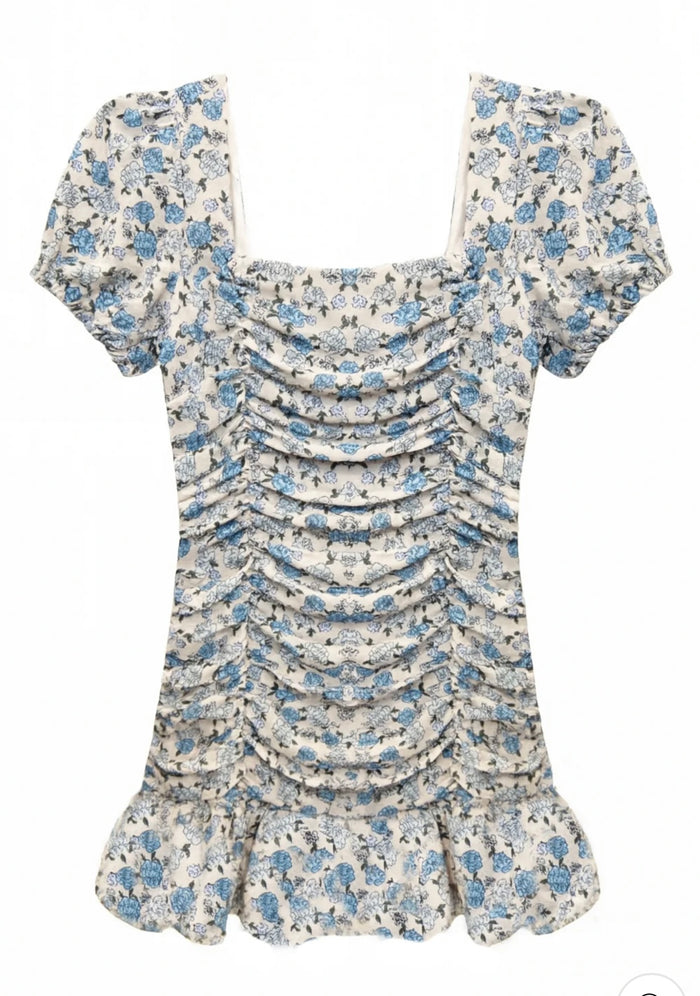 Katie J NYC  Girls Tween Ariel Dress - Blue Bunches