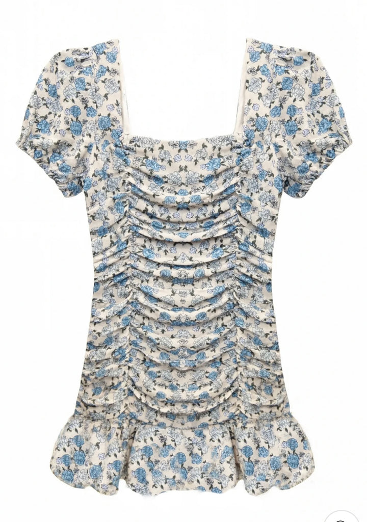 Katie J NYC  Girls Tween Ariel Dress - Blue Bunches