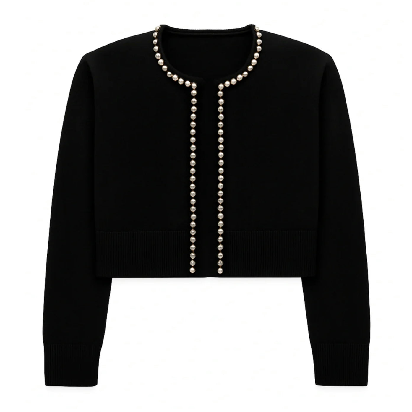 Katie J NYC Girls Tween Kitty Cropped Sweater - Black