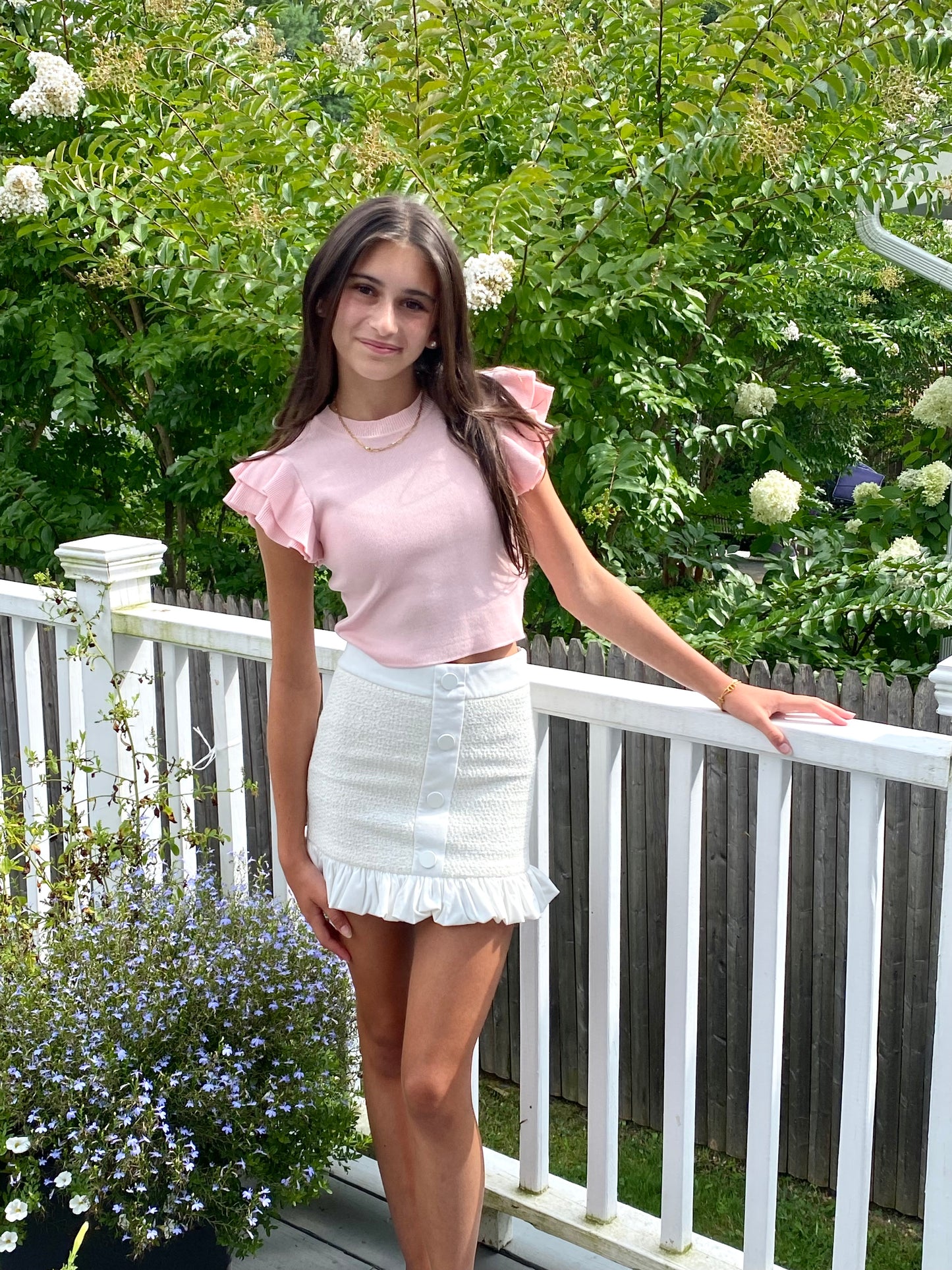 Katie J NYC Girls Tween Cordelia Boucle Skirt