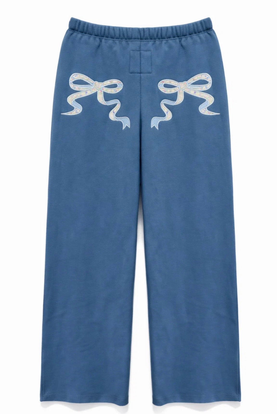 Katie J NYC Tween Shane WideLeg - Denim Blue Bow / Vintage Vine Floral