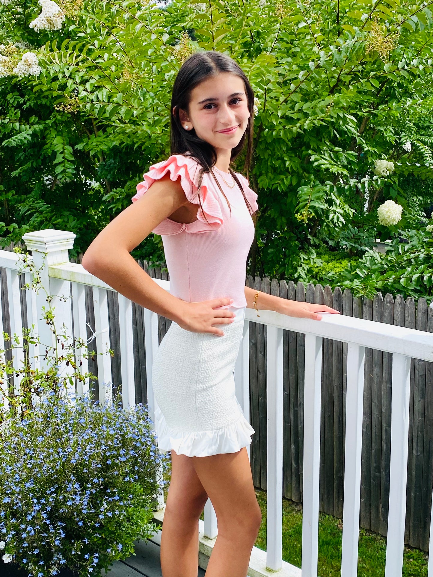 Katie J NYC Girls Tween Cordelia Boucle Skirt