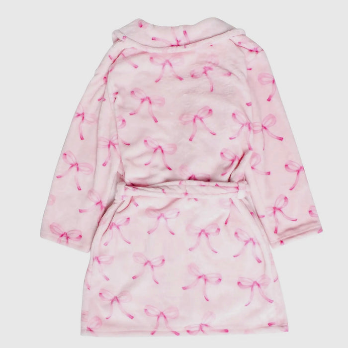 Pink Bows Plush Bathrobe
