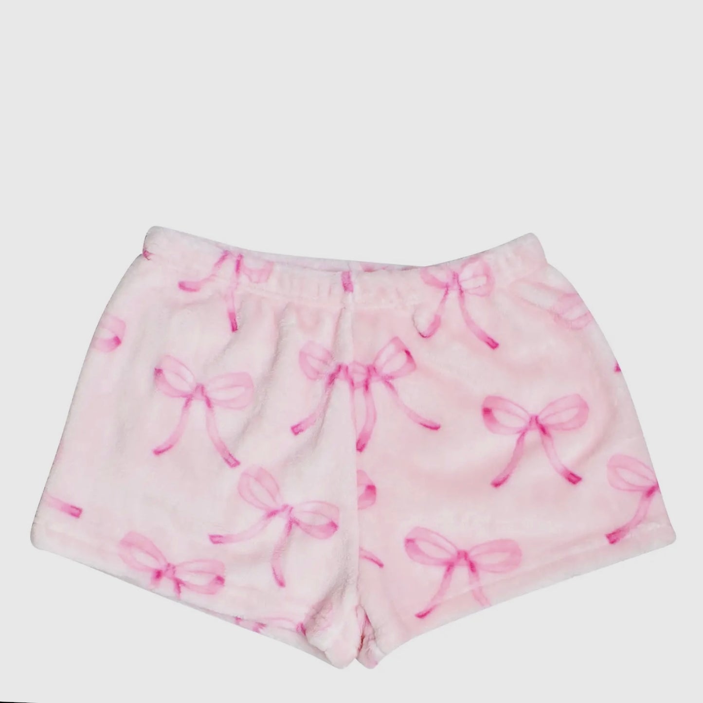 Pink Bows Plush Shorts