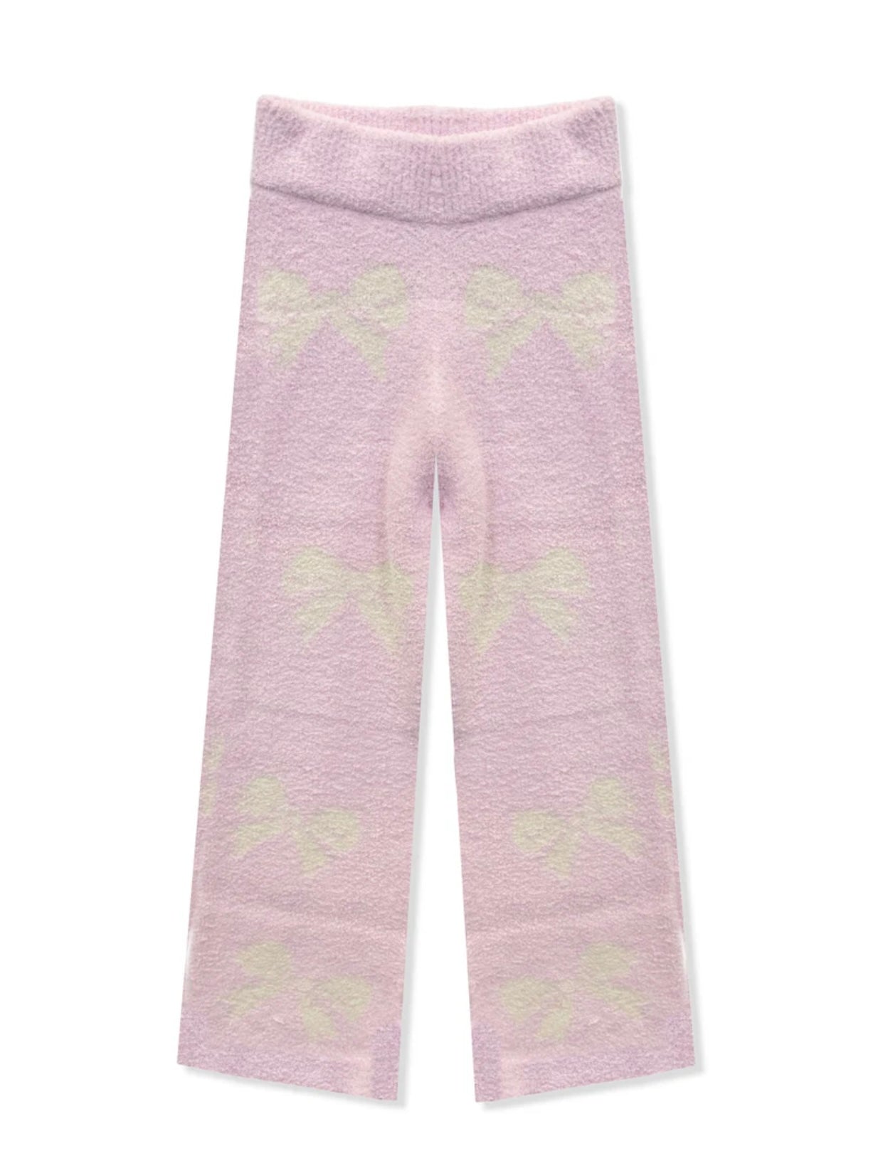 Katie J NYC  Tween Parker Comfy Pants - Pink Bow Intarsia