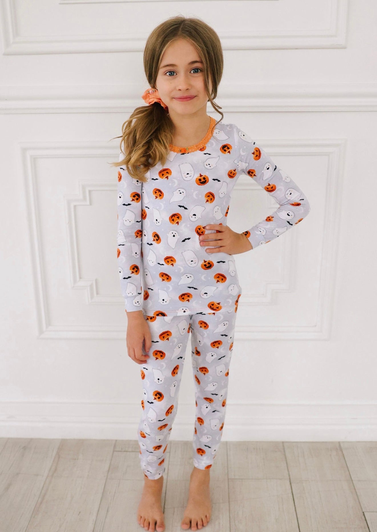 Esme Girl’s Jack & Boo Long Sleeve Top & Legging Pajama Set