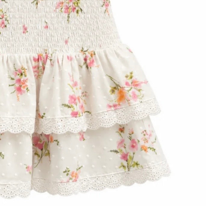 Katie J NYC  Girls Tween Melina Drop Waist Ruffle Dress - Vintage Wildflower