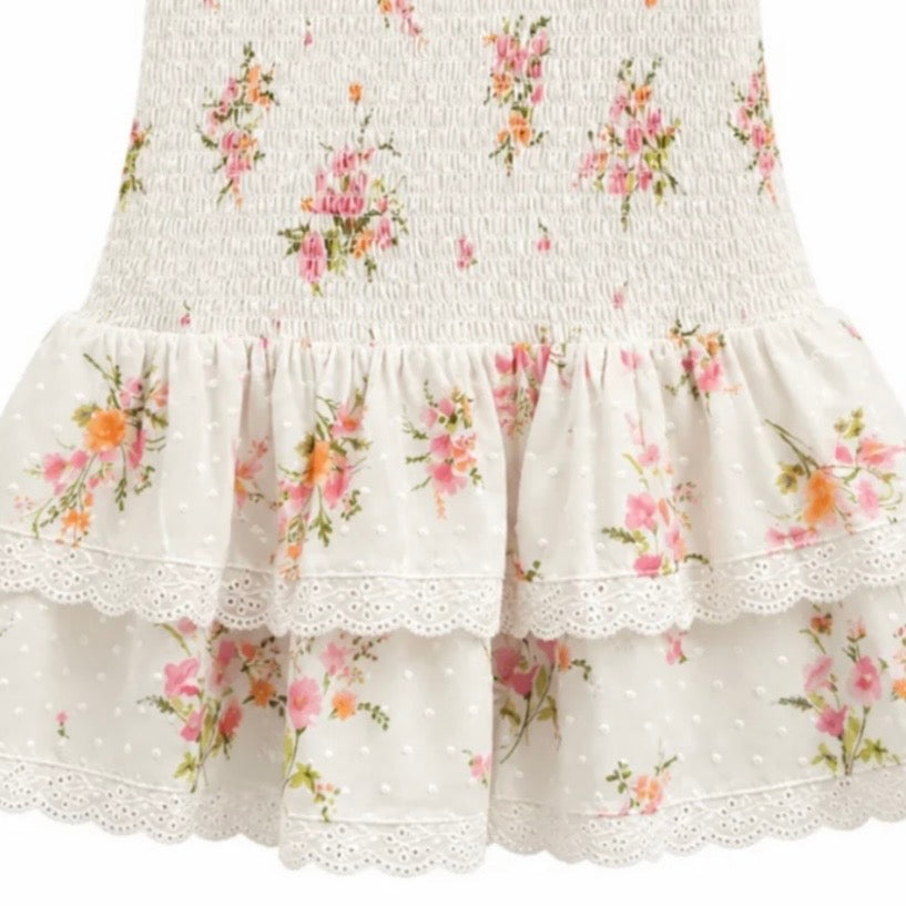Katie J NYC  Girls Tween Melina Drop Waist Ruffle Dress - Vintage Wildflower