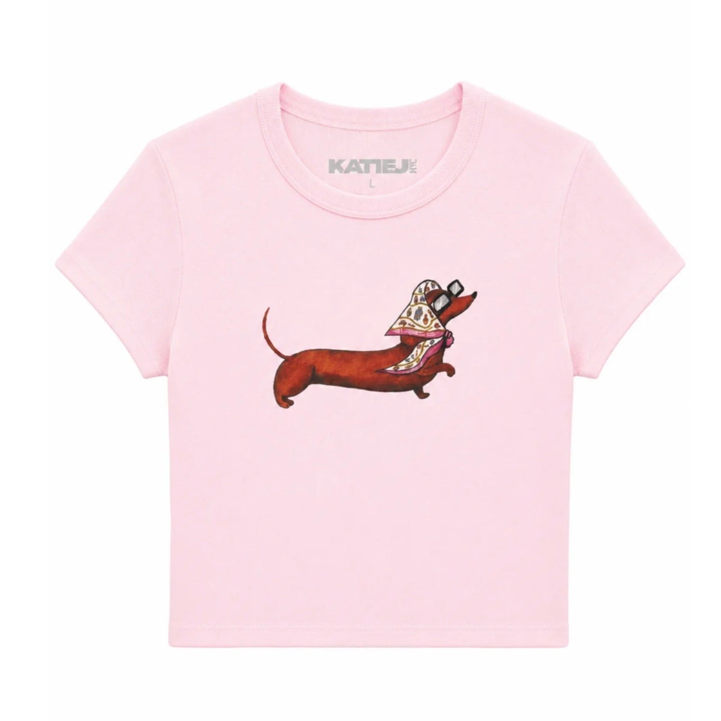 Katie J NYC  Girls/Tween Fancy Dog Classic Baby Tee