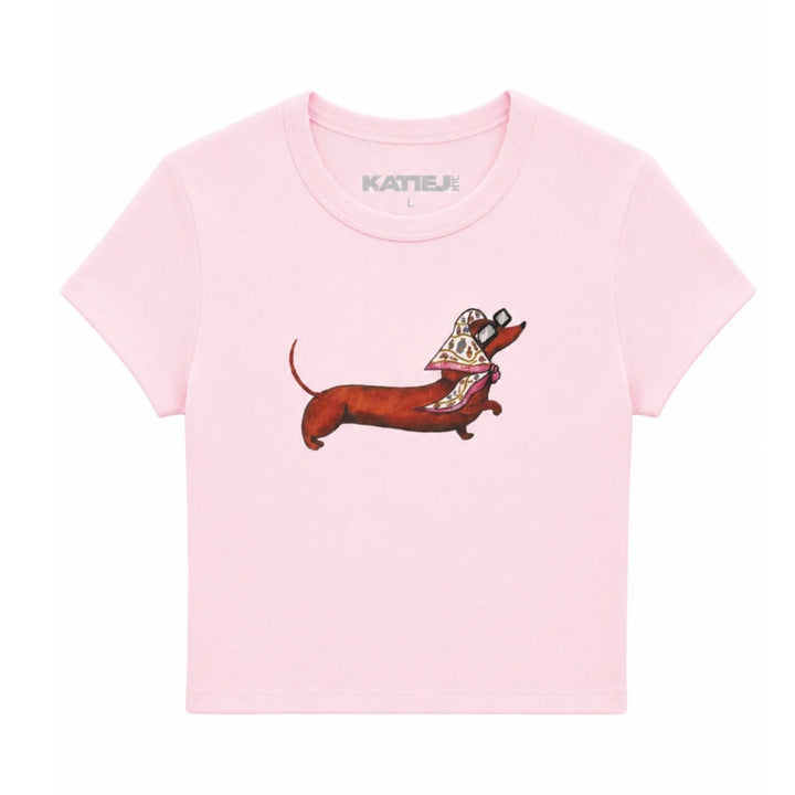 Katie J NYC  Girls/Tween Fancy Dog Classic Baby Tee