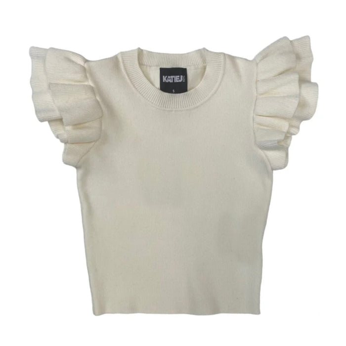 Katie J NYC  Junior Isla Top - Baby Pink & Off White