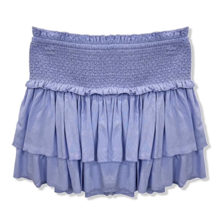 Katie J NYC Girls/Tween Dominique Smocked Waist Ruffled Skort - Lavender