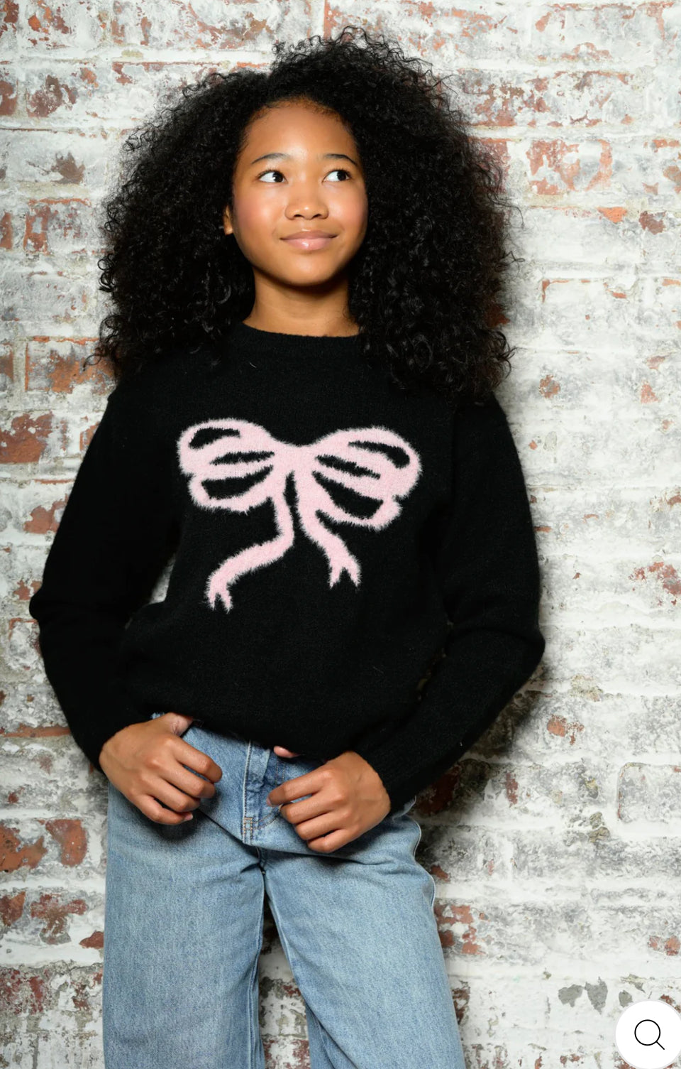 Katie J NYC Girls Tween Maggie Bow Sweater