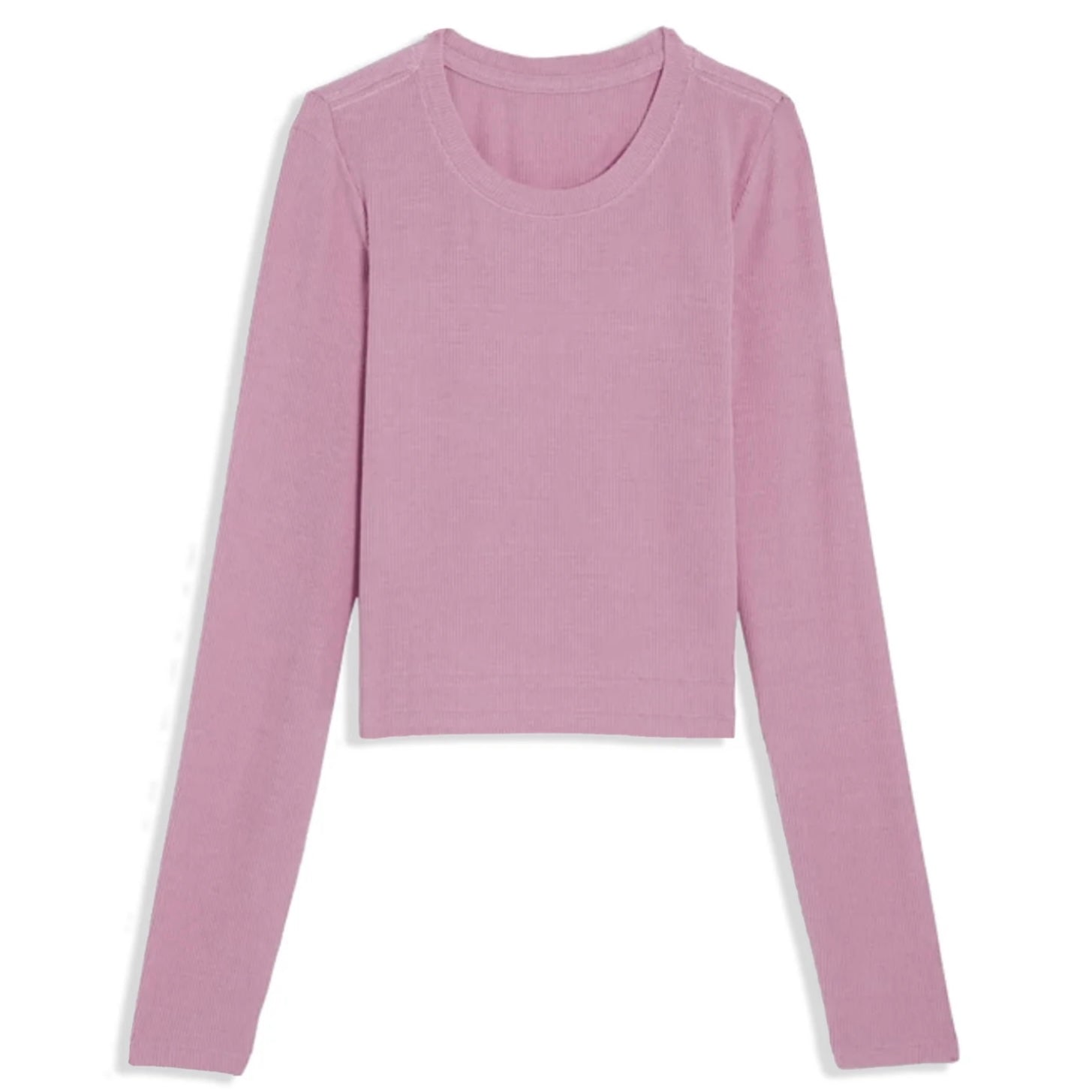Katie J NYC Girls Tween Livi Long Sleeve Tee Ribbed Tee 2.0 (LONGER LENGTH) in Dusty Mauve.