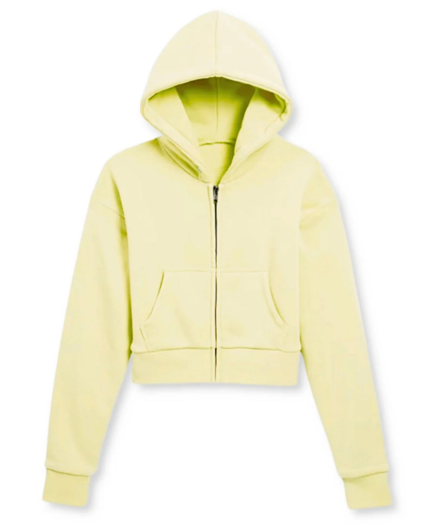 Katie J NYC  Tween Dylan Cropped Zip Hoodie - Crème Brulee