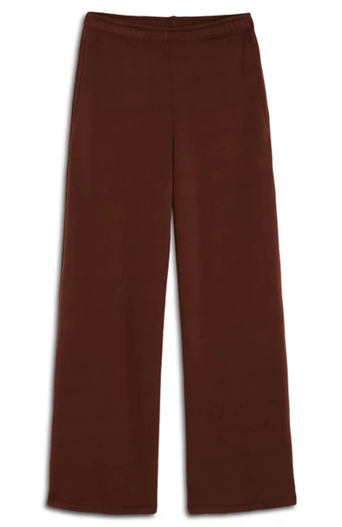 Katie J NYC Tween Dylan SUPERWIDELEG Sweatpants in Chocolate Brown w/ side seam slit pockets.