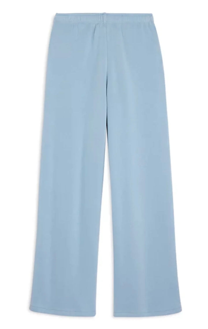 Katie J NYC Tween Dylan SUPERWIDELEG Sweatpants in Glacier Blue w/ side seam slit pockets. 