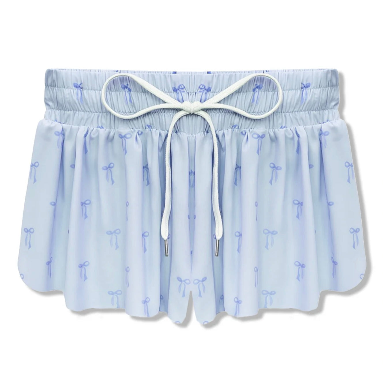 Katie J NYC Tween Farrah Shorts in Blue Bow Print