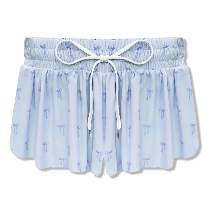 Katie J NYC Tween Farrah Shorts in Blue Bow Print