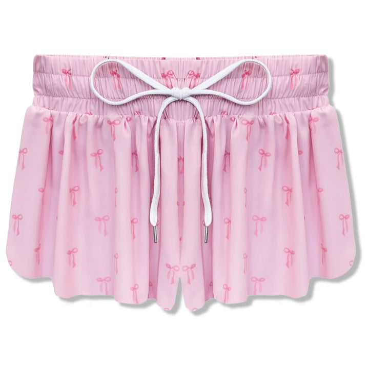 Katie J NYC Tween Farrah Shorts in Pink Bow print