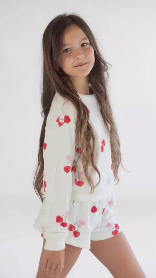FBZ Flowers by Zoe Girls Cherry Knit Shorts