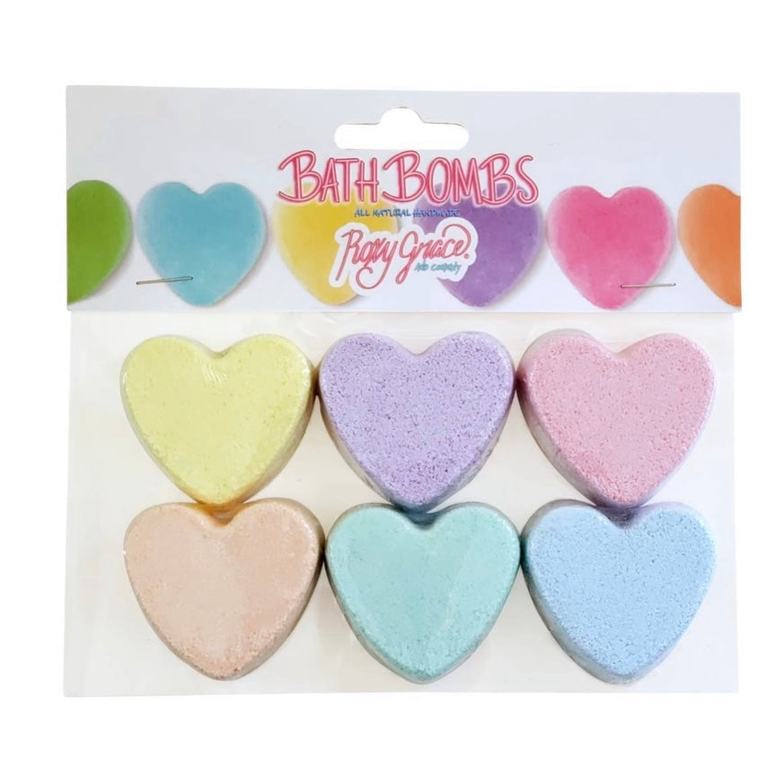 Heart Bath Bombs - 6pc set