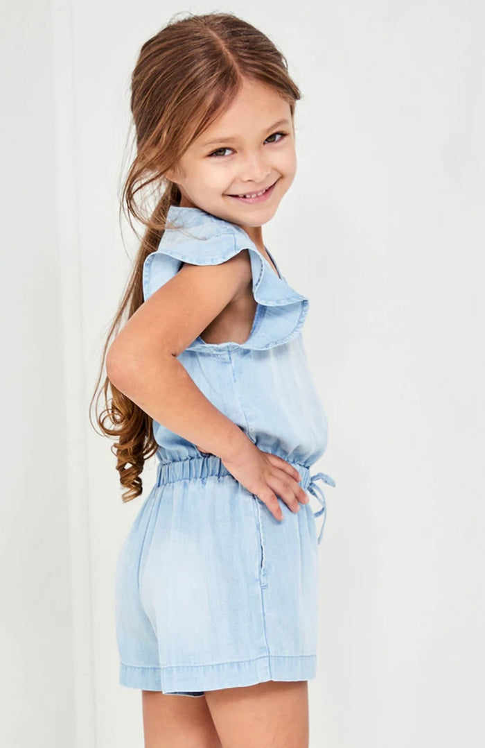 Bella Dahl Girls Ruffle Sleeve Romper