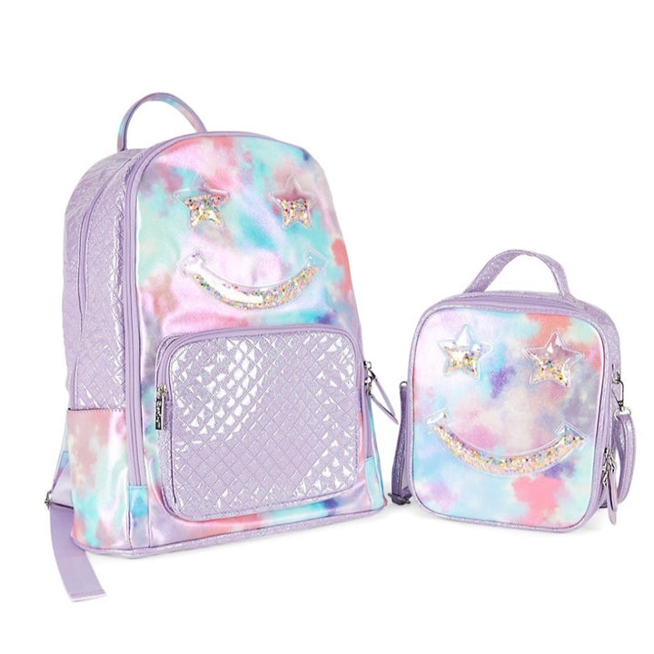 Barilynn Confetti Smiles Backpack & Lunchbox - Purple
