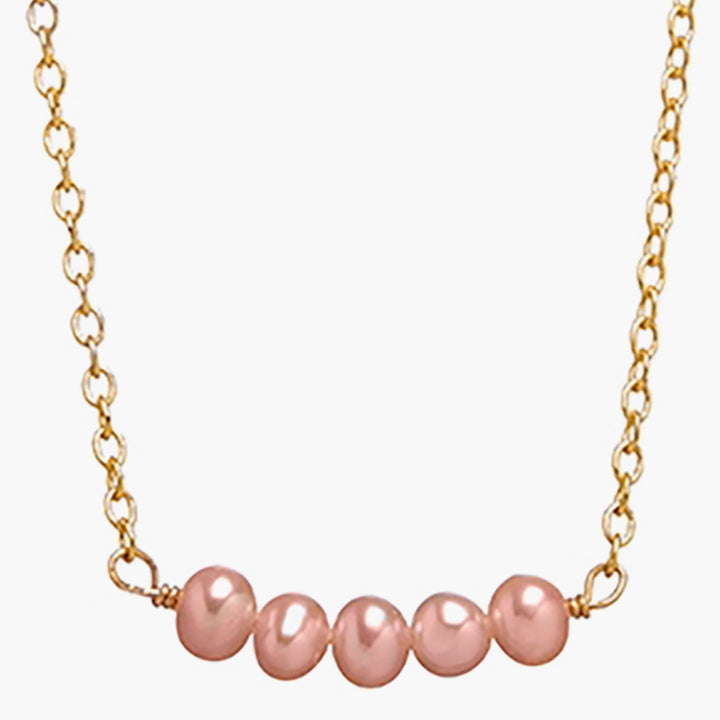 5 Pearl Necklace (Pink)