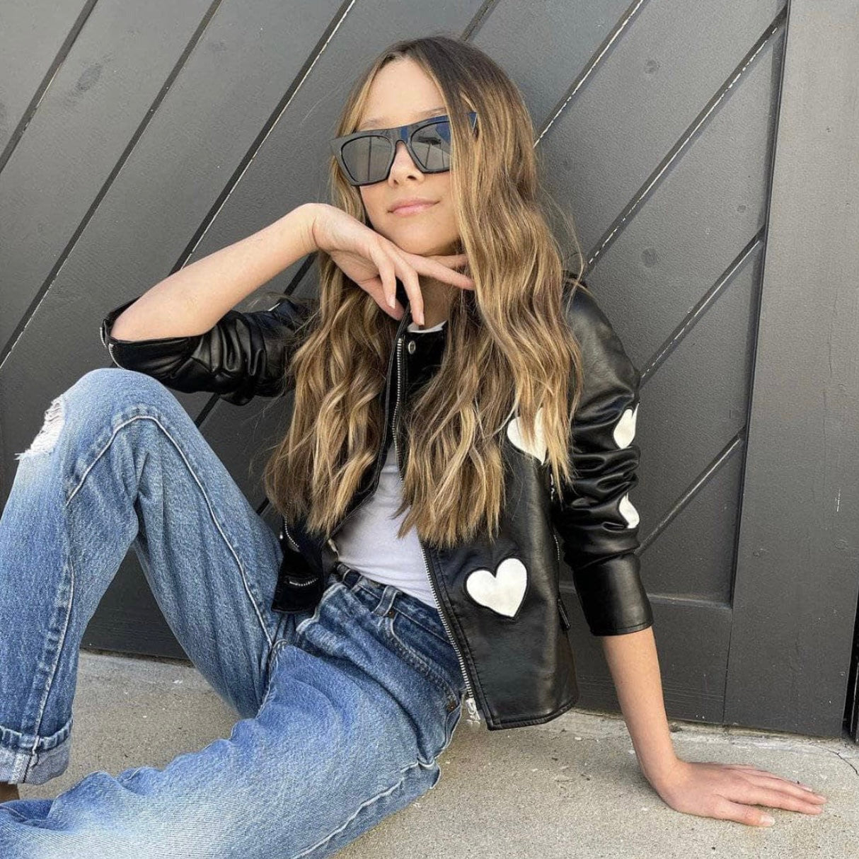 I Heart You Vegan Leather Jacket – I Love Sweet Treatz