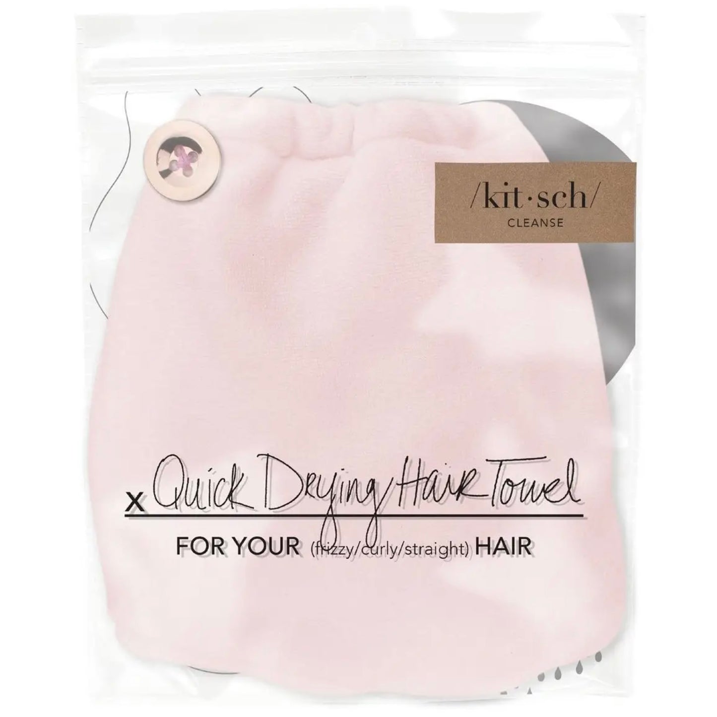 Kitsch Microfiber Hair Towel - Blush