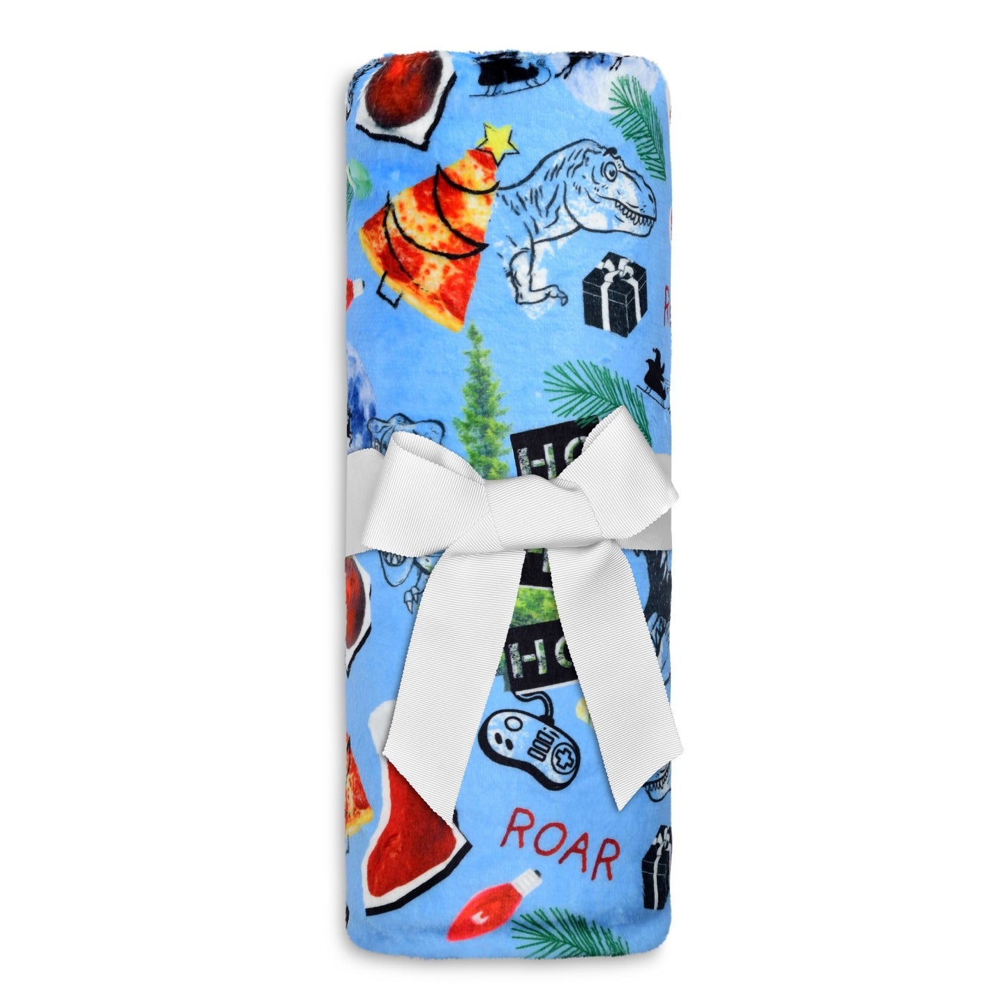 Dino Merry Rex-Mas Printed Plush Pants