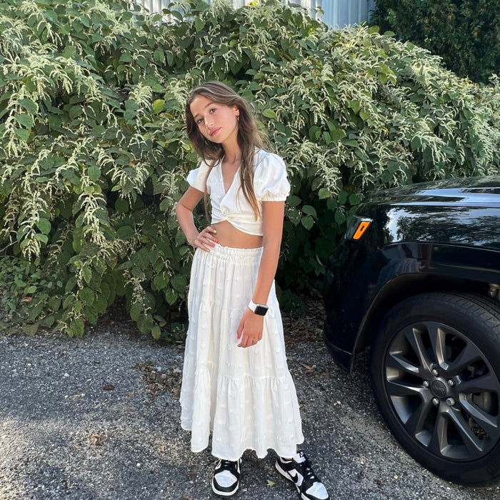 Katie J NYC  Tween Juliet Maxi Skirt - White