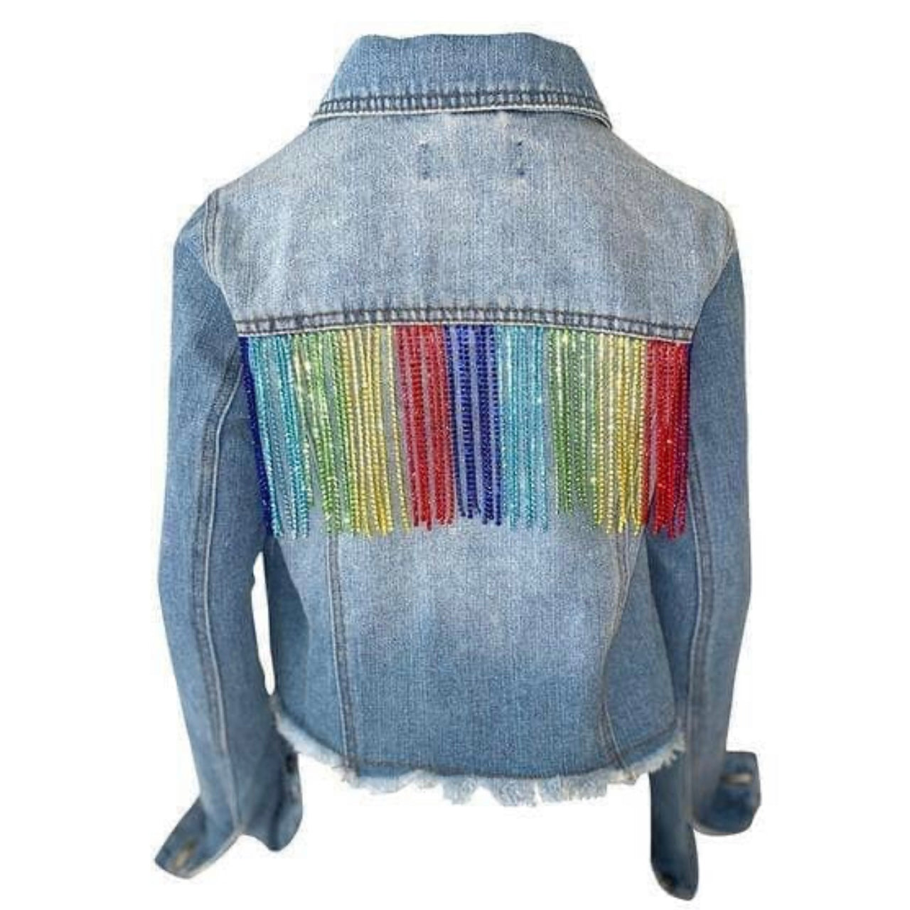 Topshop moto Denim jacket (Ripped) woman, Sports Equipment, Hiking &  Camping on Carousell