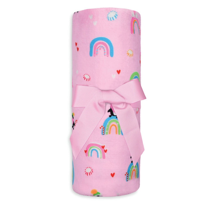 Peppermint Rainbows Plush Blanket