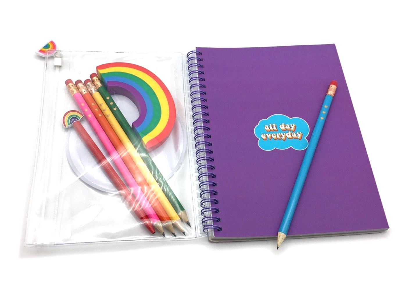 spiral notebook with pouch