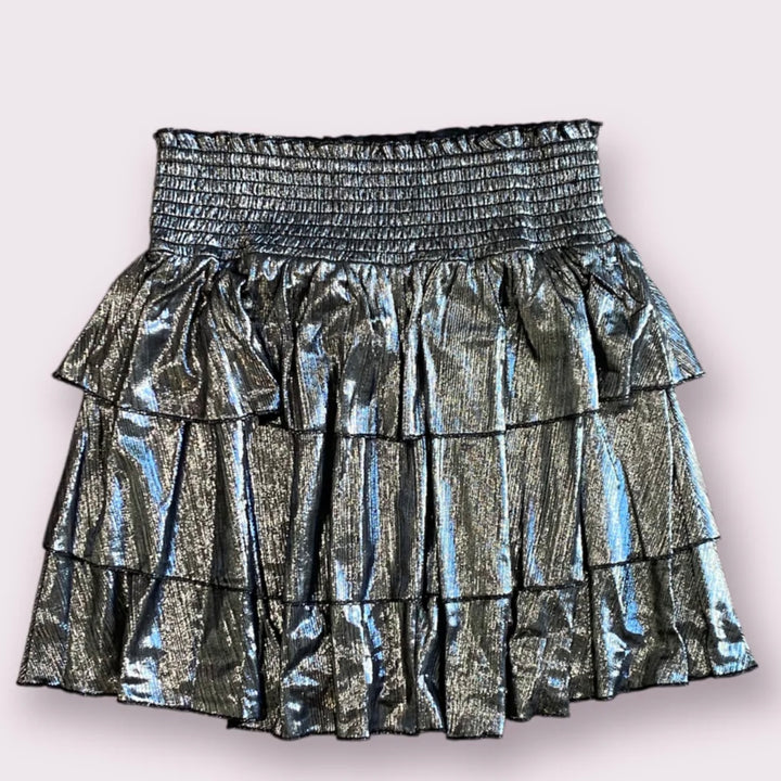 Katie J NYC  Tween Alison Ruffle Metallic Skirt