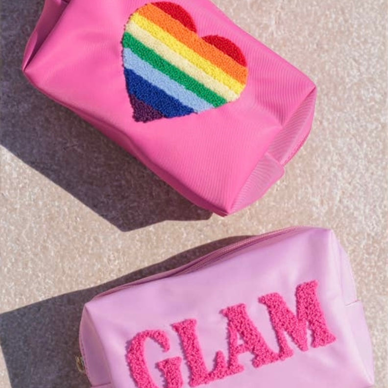Glam Cosmetic Pouch - Small Pink