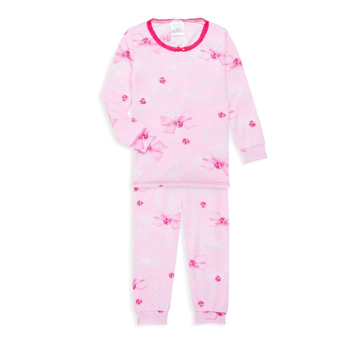 Esme - Pink Pearl Heart Pajama Set
