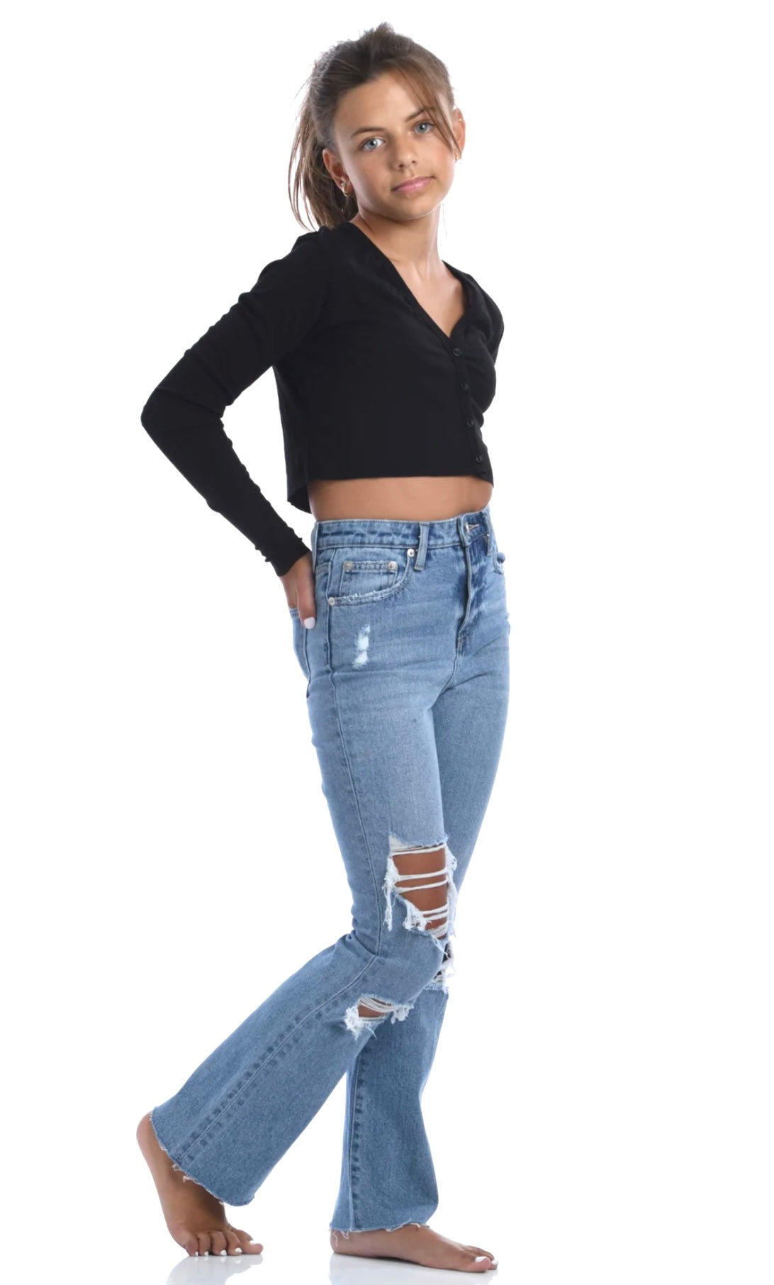 Katie J NYC Tween LA NO Stretch Jeans Light Wash I Love Sweet Treatz katie-j-nyc-tween-la-no-stretch-jeans-light-wash-i-love-sweet-treatz