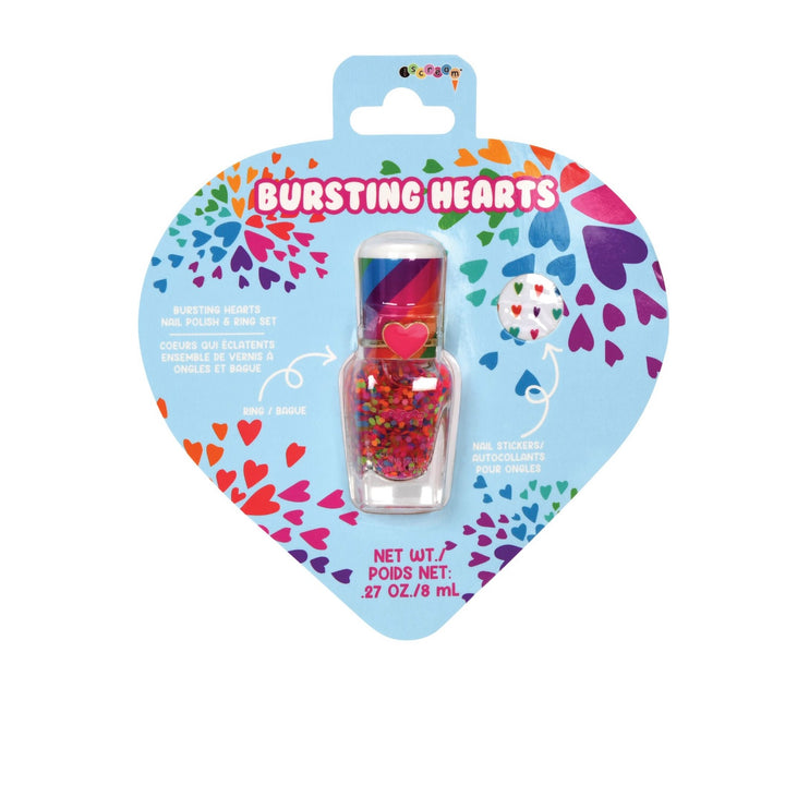 Bursting Hearts Nail Polish & Ring Set
