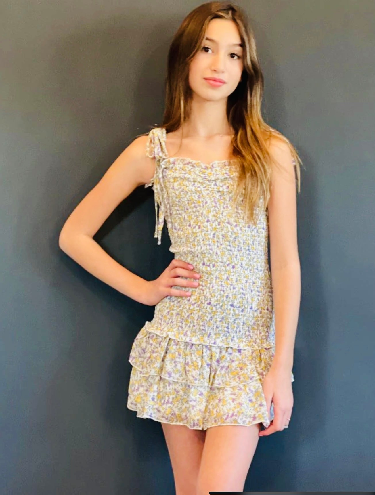 Katie J NYC Tween Meri Dress - Yellow Floral – I Love Sweet Treatz