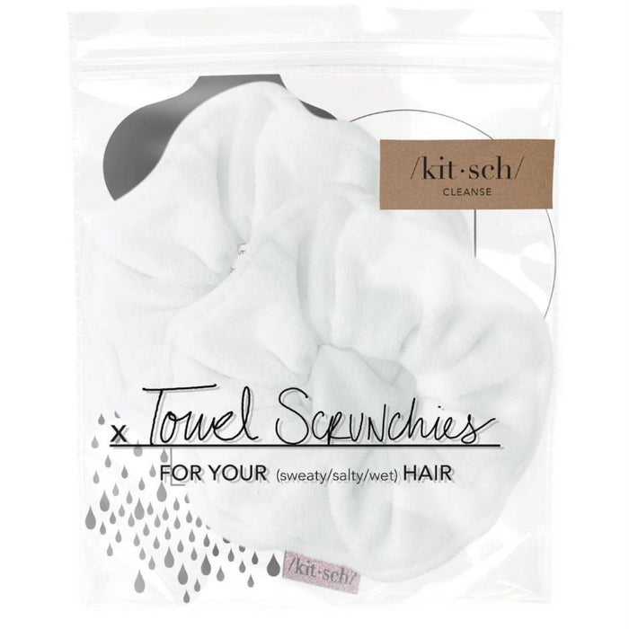 Kitsch Microfiber Towel Scrunchies - White Scrunchies